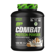 MusclePharm Combat 단백질 파우더 쿠키 앤 크림 4 파운드 52 인분