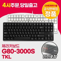 CHERRY 기계식 키보드 저소음적축, CHERRY G80-3000S TKL, 화이트