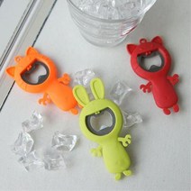 온라인 파티 필수 귀여운 자석 오프너 특별한 병때개, 색상_그린 고양이