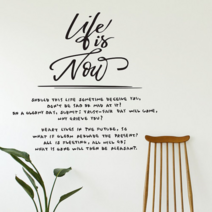 오너클랜 삶이그대를(대형) 캘리그라피스티커 포인트스티커, 다크그레이
