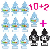 리틀트리 방향제 10+2 (섬머린넨10+블랙아이스2) 12개 (10+2) 종이방향제 미국산, 섬머린넨10+블랙아이스2