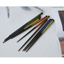 일식집용 줄무늬포인트 옻칠 우드 젓가락 씻어쓰는 가정용 식기, 1개, 상세페이지참조