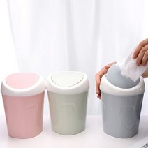 PG PKFARM 1+1 탁상 미니 휴지통 소 사이즈 인테리어 예쁜 원터치 스윙 쓰레기통, 1세트(2개), 블루+그린