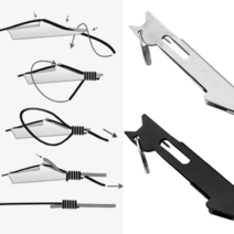 손쉬운 낚시바늘 결속기 라인 매듭 묶기 결속기 스텐, 블랙