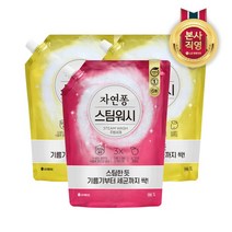 [엘지생활건강] 자연퐁 스팀워시 리필 1L x 3개 택1(레몬향/애플향), 옵션:애플향