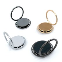 KG 2in1 메탈 그립톡 스마트링 마그네틱 휴대폰 거치대, 실버