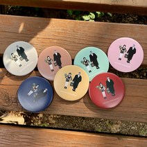 일러스트 레옹&마틸다 시리즈 미니 휴대용 공주 휴대용 손거울, 브라운 레옹&마틸다