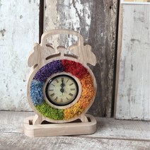 DIY스칸디아모스 탁상용 시계 만들기 패키지 키트(DIY), 무지개색상