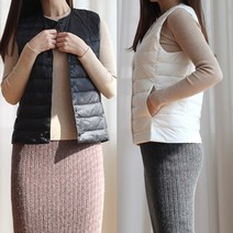 로잘린 경량패딩 다운 베스트 오리털 패딩조끼 경량조끼