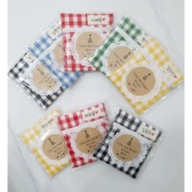 쏘잉쏘잉 약파우치 어린이집 방수 유치원 이름라벨, 체크노랑