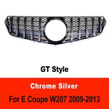 2009-2013 메쉬 GT 그릴 메르세데스 E 쿠페 페이스리프트 전면 범퍼 스포츠 E200 E320 E350 E400 C207 수직, 02 Silver mesh 09-13