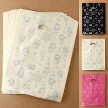 비닐 봉투 100p 양장 (27) 의류 서점 문구 사무 팬시 포장 보관 손잡이 봉지 봉다리 비니루, 핑크(GKS5736)