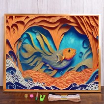 릴리프 조경 자연 인쇄 크로스 스티치 전체 키트 자수 뜨개질 취미 수공예 바느질 도매 디자인 판매, 90.HMA93064 - 80x100cm - 14CT