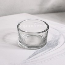 새로핸즈 캔들용기 양초 유리용기 (투명) 미니원형 35ml, 단품