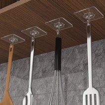 YK 가장 저렴한 몬스터 행거 후크 투명한 강한 접착 벽걸이 후크 헤비로드 랙 컵 부엌 욕실 옷걸이, 5pcs, 2Ea