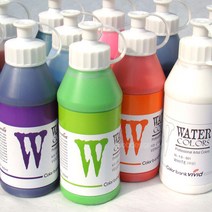 비비드 낱색수채화물감 200ml/비비드수채화물감/피오피물감/POP예쁜글씨/수채물감/그림물감/비비드물감, 흰색