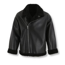 SPERONE 폭스 레더 더블 무스탕 (블랙) FAUX LEATHER DOUBLE MUSTANG (BLACK)