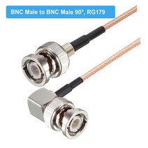 RG179 케이블 75 Ohm BNC 남성 직각 플러그 커넥터 어댑터 비디오 카메라 SDI 캠코더 HD-SDI/3G-SDI/4K/8K, 02 BNC M to BNC M90_02 15CM