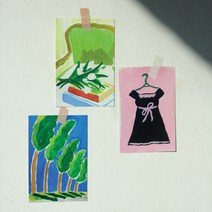 아트박스/천유 [잼스튜디오] 리틀띵 포스트 카드 part 03, 12 피자, 단품, 옵션선택:12 피자