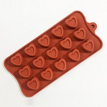 발렌타인 실리콘 초콜릿 몰드16구(하트)-베이커리 모양 틀 베이킹 초콜릿몰드제작 수제초콜릿 전문가용초콜릿몰드 초콜릿트레이 베이킹 15구 상자모양몰드 1개