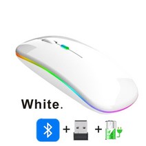 서든마우스 스타크래프트 레이저 마우스 rgb 충전식 무선 블루투스 노트북 pc 컴퓨터 인체 공학적 usb dpi 2.4g led magic mause for macbook, 하얀, 협력사