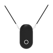 QDY 침실 사무실 아이를 위한 휴대용 목걸이 미니 음이온 발생기, 5.95cmx3.2cmx2.2cm, ABS, 검은색