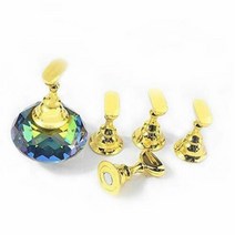 자기 크리스탈 네일 팁 스탠드 네일 연습 스탠드 핸드 네일 운동 페데스탈 네일 용품 네일 칩 디스플레이 스탠드 5개 세트 (멀티 컬러+골드) 磁気 クリスタルネイルチップスタンド ネイ