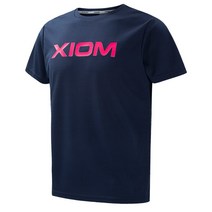 엑시옴 스포츠 기능성 라운드 운동티셔츠 올리버2 탁구티셔츠 XIOM 운동복상의 네이비 탁구 배드민턴 테니스 스쿼시 러닝 요가 필라테스
