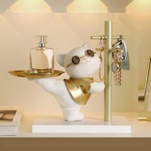 발끝과 꼬리의 멋을 표현한 트레이 하나면 칙칙한 공간이 큐티해집니다, 골드캣