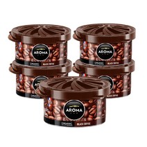 아로마카 캔타입 오가닉 방향제 5개입 실내용 차량용 방향제, 오가닉 블랙 커피 5개