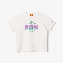 뉴에라키즈 [뉴에라키즈] 아웃도어 도파민 브라이트 후로킹 티셔츠 오프 화이트 (13697571)
