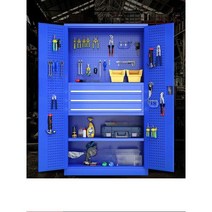 공구 수납함 박스 대형 드릴 도어 선반 부품 보관함, 캐비닛(서랍1개) - 화이트