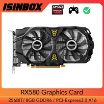 컴퓨터 부품 RX580 2048SP 그래픽 카드 GDDR5 8GB 256Bit 게임용 비디오 AMD Radeon RX 580 PCIE PCI-E 3.0 2 x DP HD 슬롯 PC