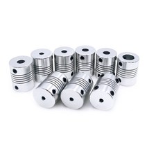 철근커플러 각종커플러 에어공구 수공구1pcs D19 * L25 알루미늄 유연한 턱 샤프트 커플 링 5 8 6.35mm 8mm, 08 4 X 4