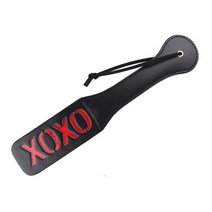 승마 박차 두레이어 PU 가죽 Frisky 인쇄물 스팽킹 패들 승마 박쥐를 위한 복종적인 플레이 말 작물 훈련, 05 XOXO