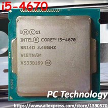리퍼 CPU 오리지널 인텔 코어 i5-4670 SR14D CPU 3.40GHz 6M 84W LGA1150 쿼드 데스크탑 i5 4670 프로세서, 한개옵션0