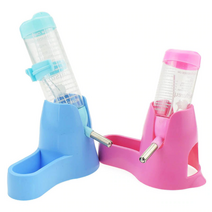 햄스터 토끼 기니피스 급수기 거치기 세트 물통, 125ml, 핑크