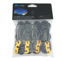 4팩 3mm 반사 텐트 가이드 로프 알루미늄 타이트너 텐셔너 라인 코드 선 쉼터 캠핑 액세서리, 03 black
