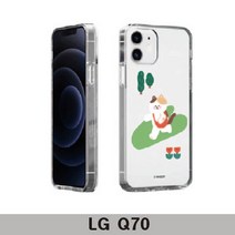 라라프로LG Q70 나들이 냥이 투명젤리 Q730하드 젤리 투명 범퍼 지갑