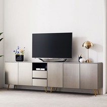 [햇살맑은집] 니크 메탈 2400S 킹 높은거실장 티비장 수납장 TV선반, 상세 설명 참조