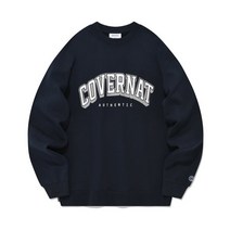 COVERNAT 아치 로고 맨투맨 다크 네이비
