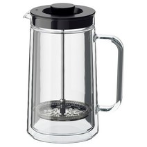 이케아 에겐틀리그 이중구조 커피티메이커 0.9L 투명 21cm 내열유리, 단품