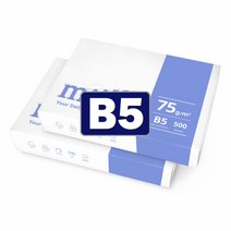밀크(Miilk) B5용지 75g 2권(1000매), 단품