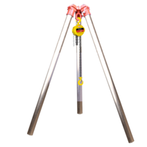 체인블럭 삼발이 1톤 1T 지지대 거치대 체인블록 삼각, 1t / 2m 호이스트 제외