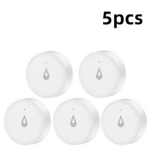 누수탐지기 누수감지 센서 보일러 화장실 corui zigbee tuya 누수 감지기 물 탱크 전체 물 연결 경보 홍수 보호 경보 스마트 라이프, 5개