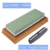 칼갈이 기계 전동 칼연마기 다이아몬드숫돌 자동 가정용 400 1000 3000 그릿 양면 숫돌 기본 각도 가이드 세트 주방 나이프 숫돌 연삭 숫돌 에이펙스 egde 블레이드, 3000 8000 세트