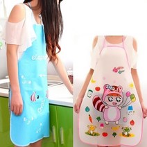 가정용 예쁜 캐릭터 방수 앞치마 주방 캠핑 앞치마, 곰돌이
