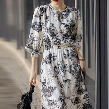 EAGLE PEAK 미스 날 염 롱 원피스