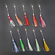 대구 어시스트훅 싱글 더블 대구 바늘 훅 지깅 낚시 꼴뚜기 어시스트, 06 블루투톤, 더블훅(2개입)