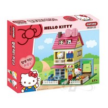 옥스포드 헬로키티하우스 조립블럭 블록집 조립장난감